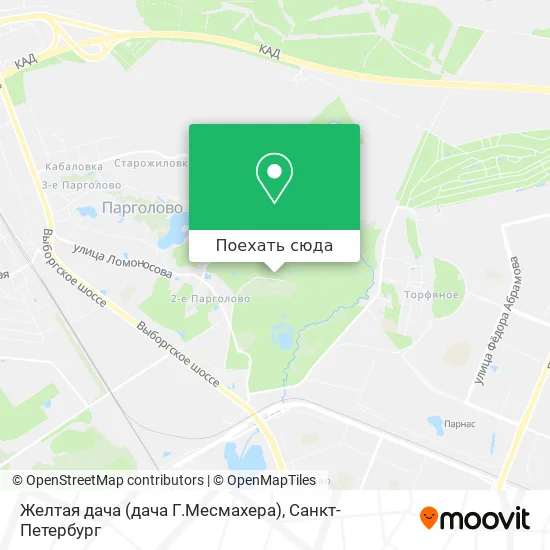 Карта Желтая дача (дача Г.Месмахера)