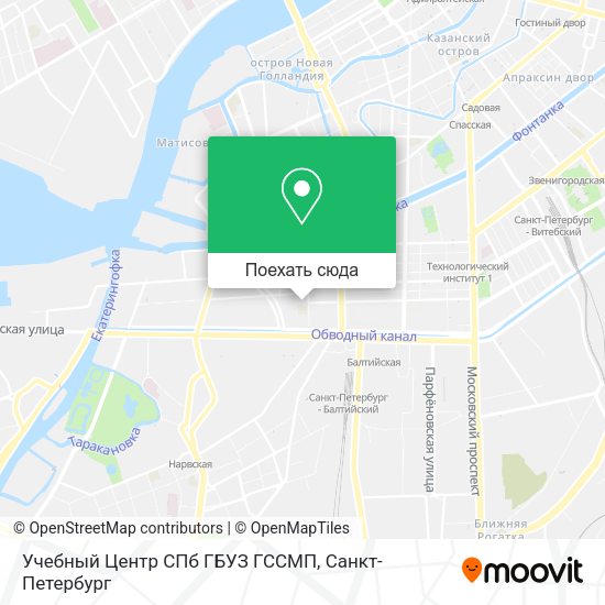 Карта Учебный Центр СПб ГБУЗ ГССМП
