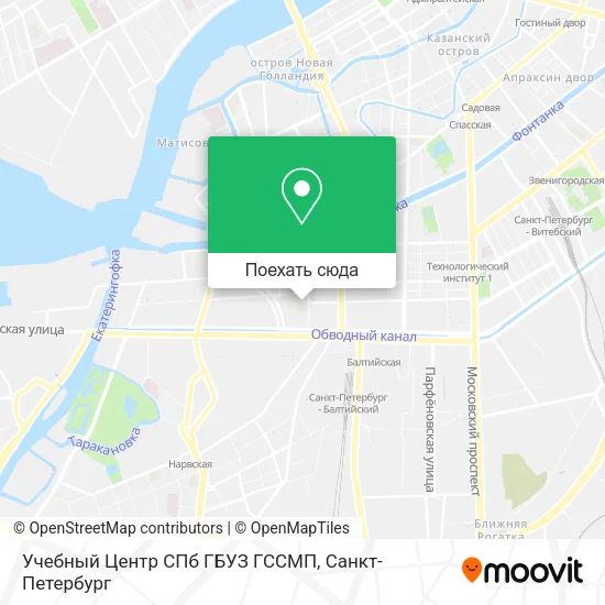 Карта Учебный Центр СПб ГБУЗ ГССМП