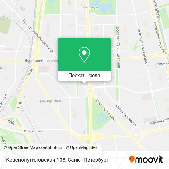 Карта Краснопутиловская 108