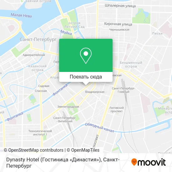 Карта Dynasty Hotel (Гостиница «Династия»)