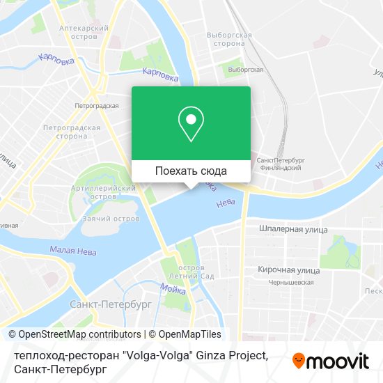 Карта теплоход-ресторан "Volga-Volga" Ginza Project