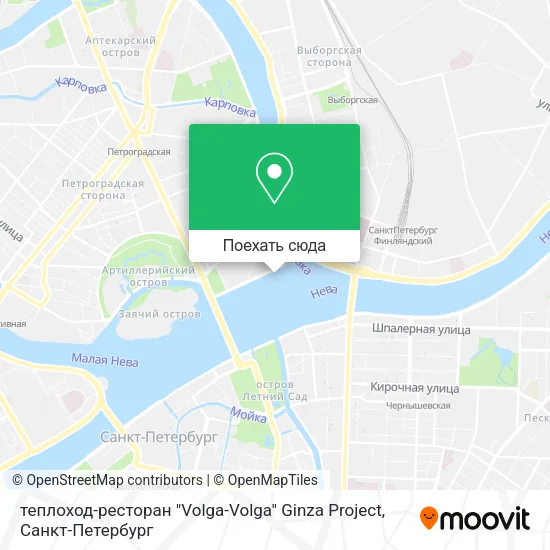 Карта теплоход-ресторан "Volga-Volga" Ginza Project
