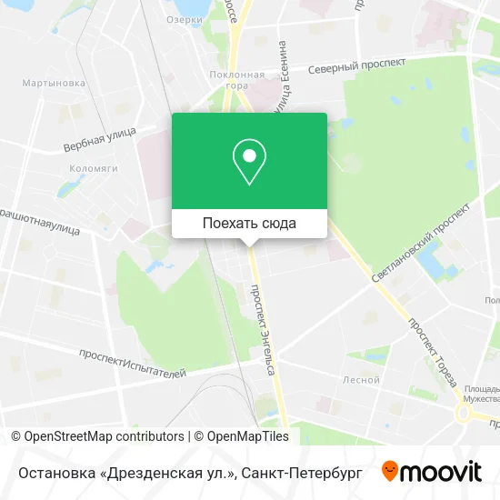 Карта Остановка «Дрезденская ул.»