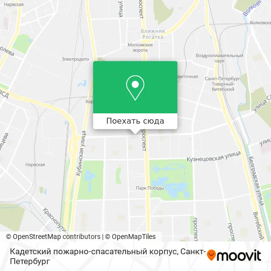 Карта Кадетский пожарно-спасательный корпус