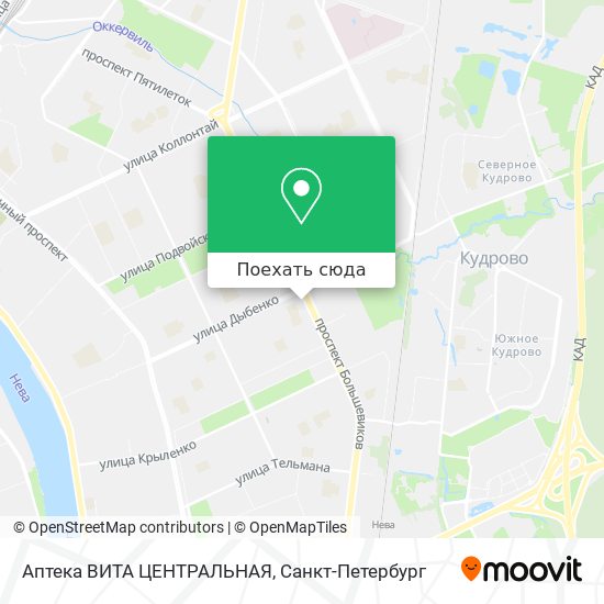 Карта Аптека ВИТА ЦЕНТРАЛЬНАЯ