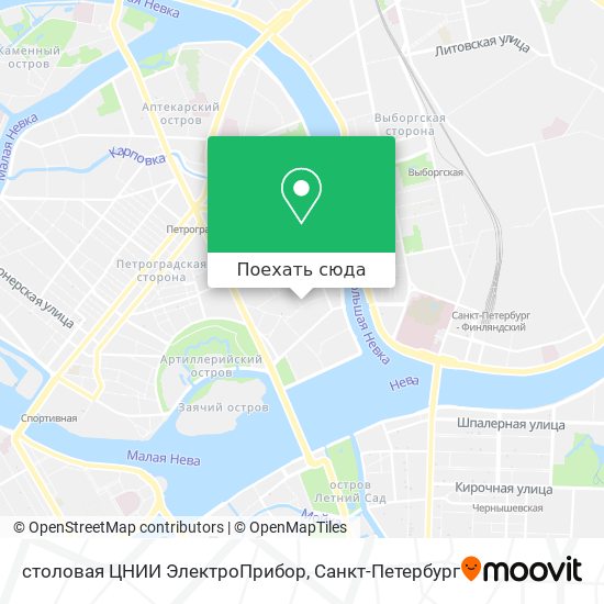 Карта столовая ЦНИИ ЭлектроПрибор
