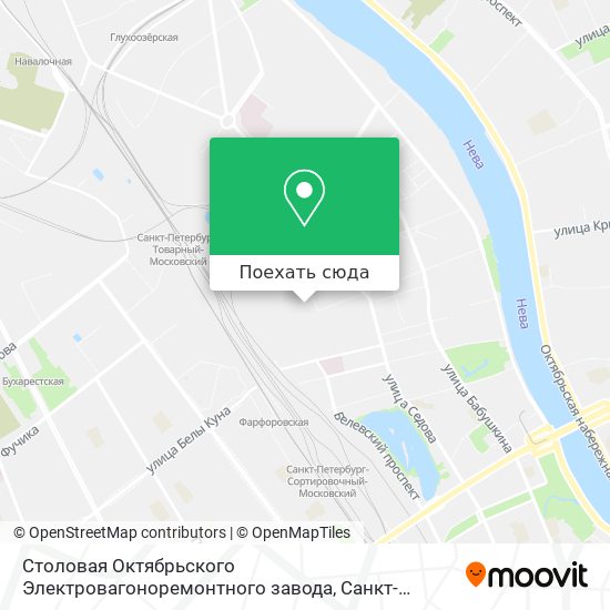 Карта Столовая Октябрьского Электровагоноремонтного завода