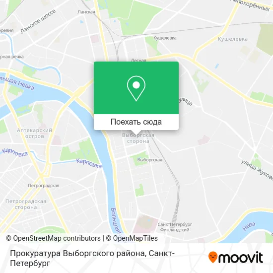 Карта Прокуратура Выборгского района