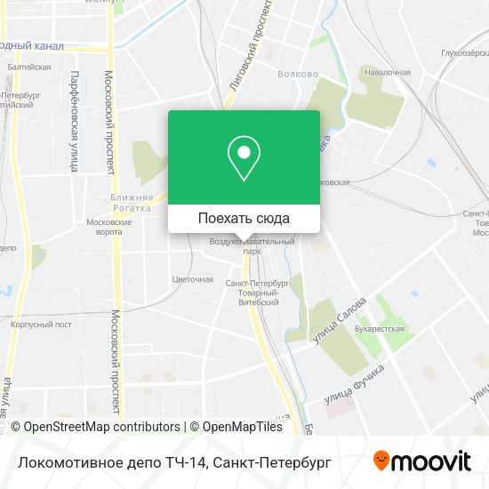 Карта Локомотивное депо ТЧ-14