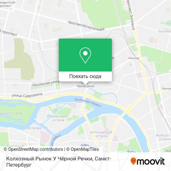 Карта Колхозный Рынок У Чёрной Речки
