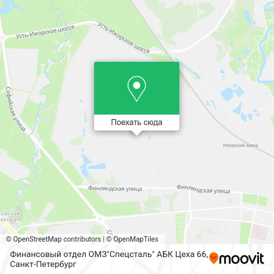 Карта Финансовый отдел ОМЗ"Спецсталь" АБК Цеха 66