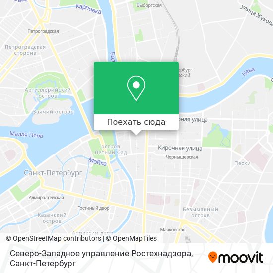 Карта Северо-Западное управление Ростехнадзора