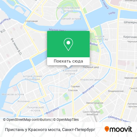 Карта Пристань у Красного моста