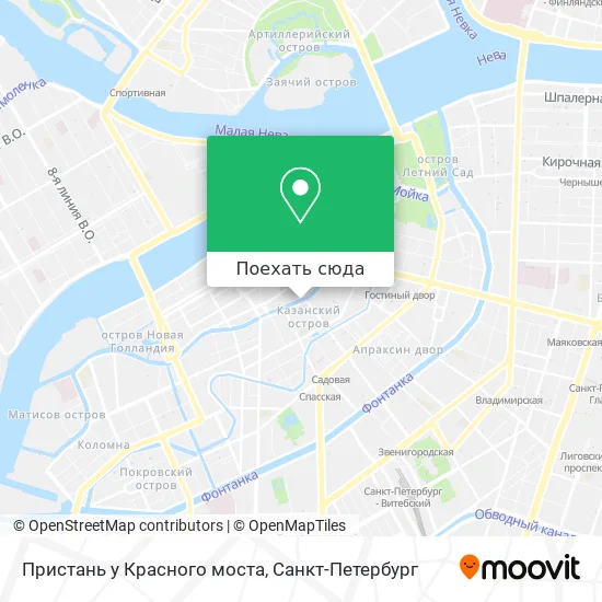 Карта Пристань у Красного моста