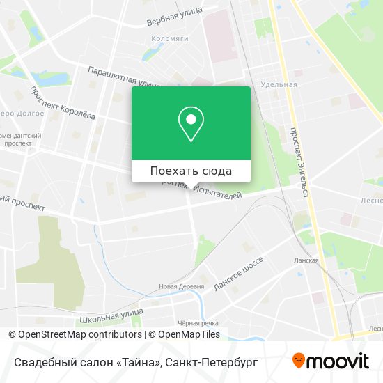 Карта Свадебный салон «Тайна»