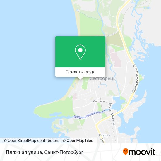 Карта Пляжная улица
