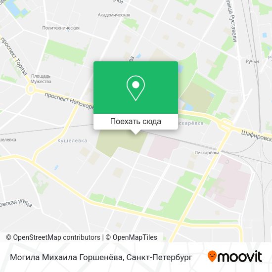 Карта Могила Михаила Горшенёва