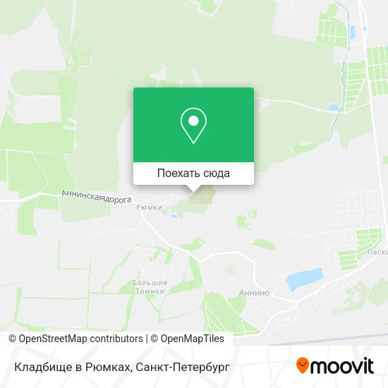 Карта Кладбище в Рюмках