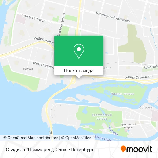 Карта Стадион "Приморец"