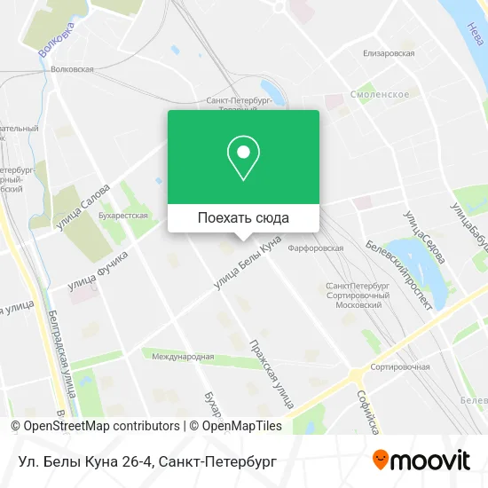 Карта Ул. Белы Куна 26-4