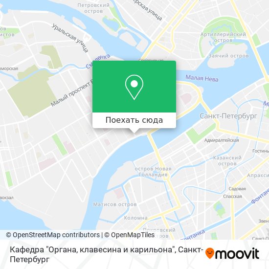 Карта Кафедра "Органа, клавесина и карильона"
