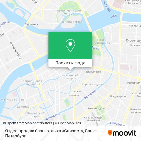 Карта Отдел продаж базы отдыха «Связист»