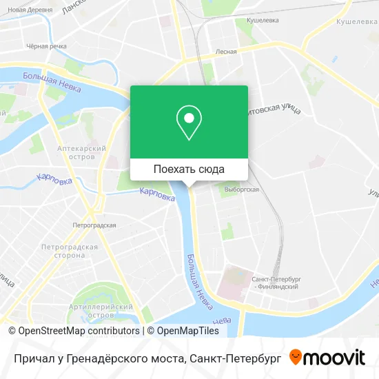 Карта Причал у Гренадёрского моста