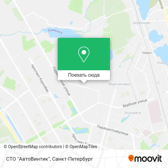 Карта СТО "АвтоВинтик"