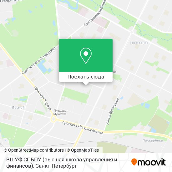 Карта ВШУФ СПБПУ (высшая школа управления и финансов)