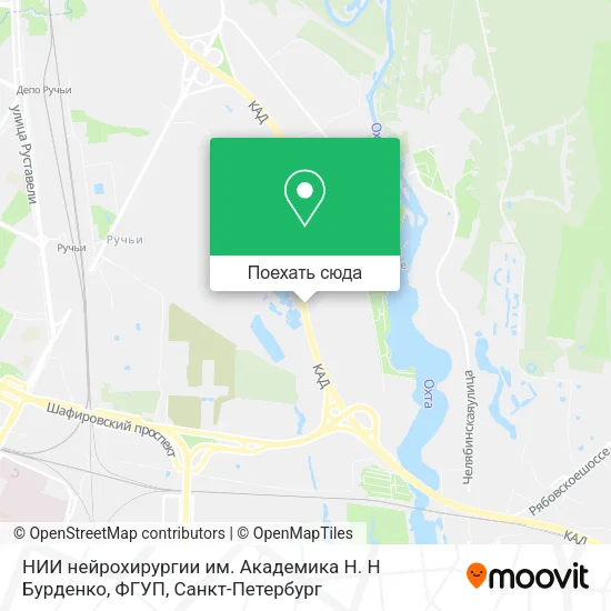 Карта НИИ нейрохирургии им. Академика Н. Н Бурденко, ФГУП