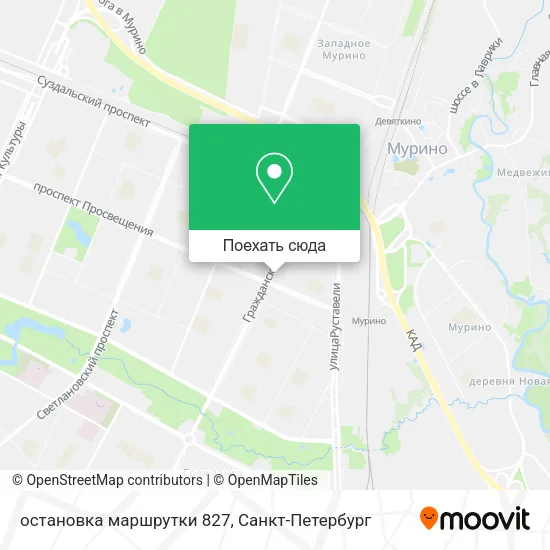 Карта остановка маршрутки 827