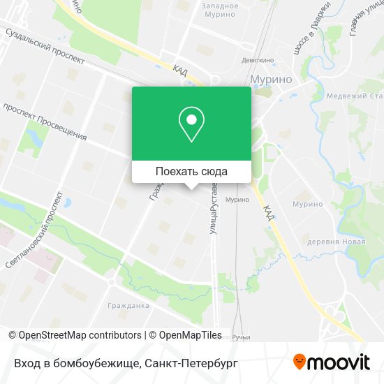 Карта Вход в бомбоубежище