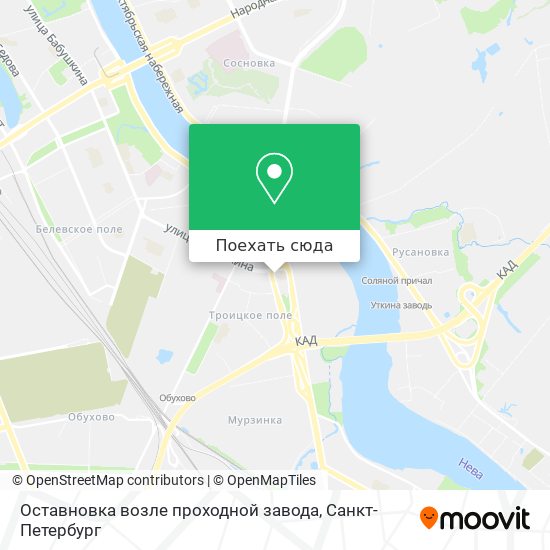 Карта Оставновка возле проходной завода