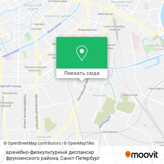 Карта врачебно-физкультурный диспансер фрунзенского района