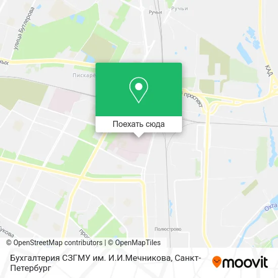 Карта Бухгалтерия СЗГМУ им. И.И.Мечникова