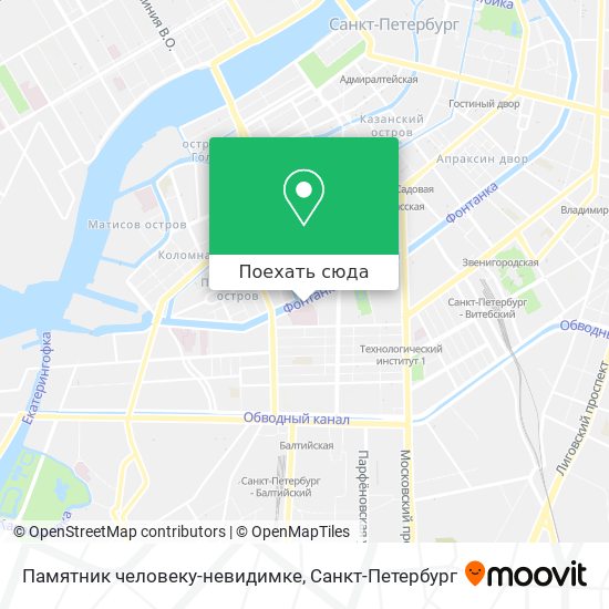 Карта Памятник человеку-невидимке