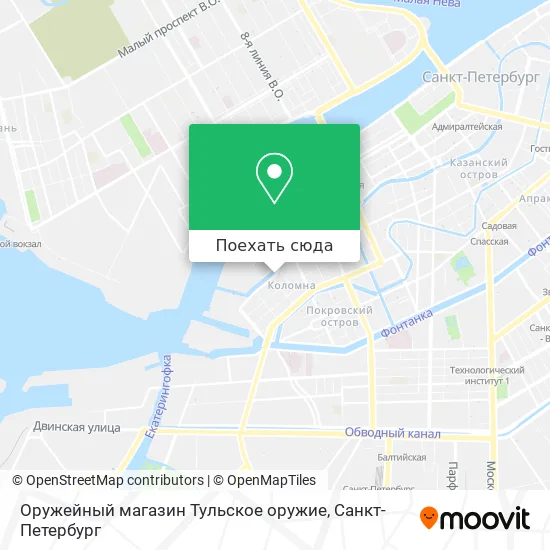 Карта Оружейный магазин Тульское оружие