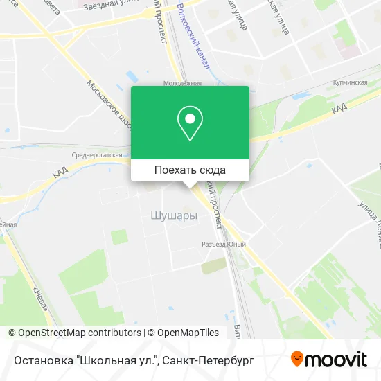 Карта Остановка "Школьная ул."