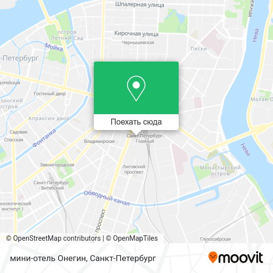 Карта мини-отель Онегин