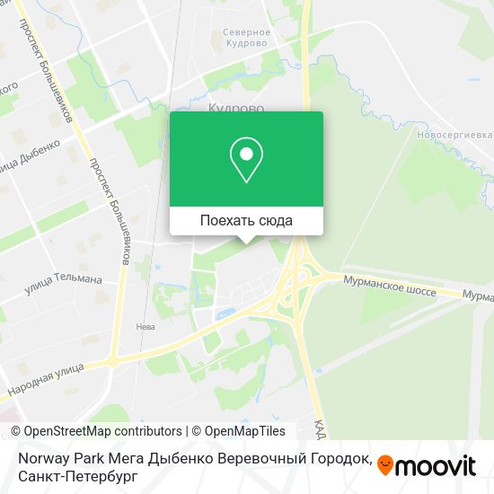 Карта Norway Park Мега Дыбенко Веревочный Городок