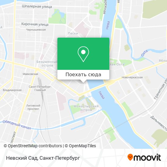 Карта Невский Сад