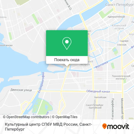 Карта Культурный центр СПбУ МВД России
