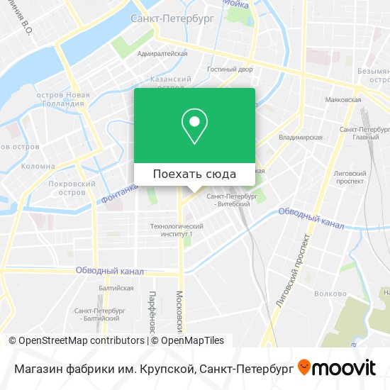 Карта Магазин фабрики им. Крупской
