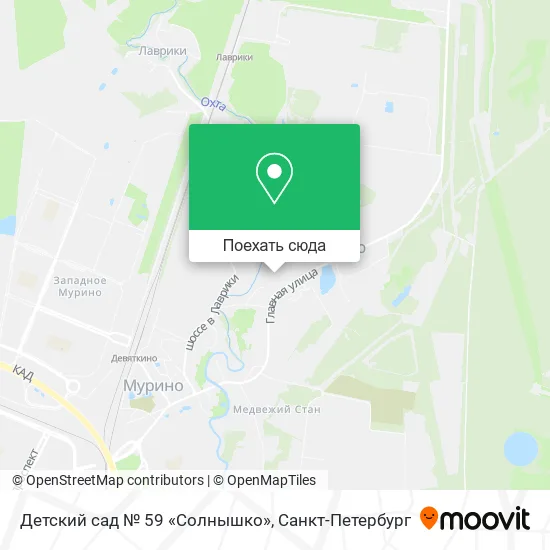 Карта Детский сад № 59 «Солнышко»