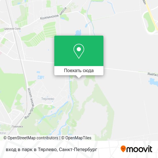 Карта вход в парк в Тярлево