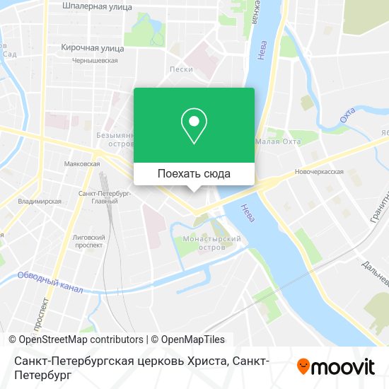 Карта Санкт-Петербургская церковь Христа