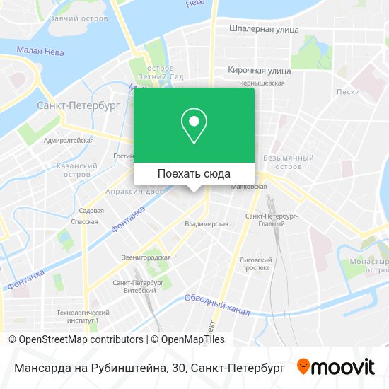 Карта Мансарда на Рубинштейна, 30