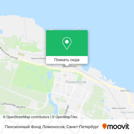 Карта Пенсионный Фонд Ломоносов
