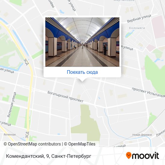 Карта Комендантский, 9